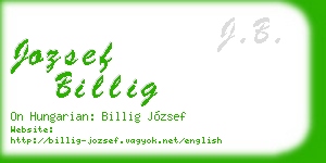 jozsef billig business card